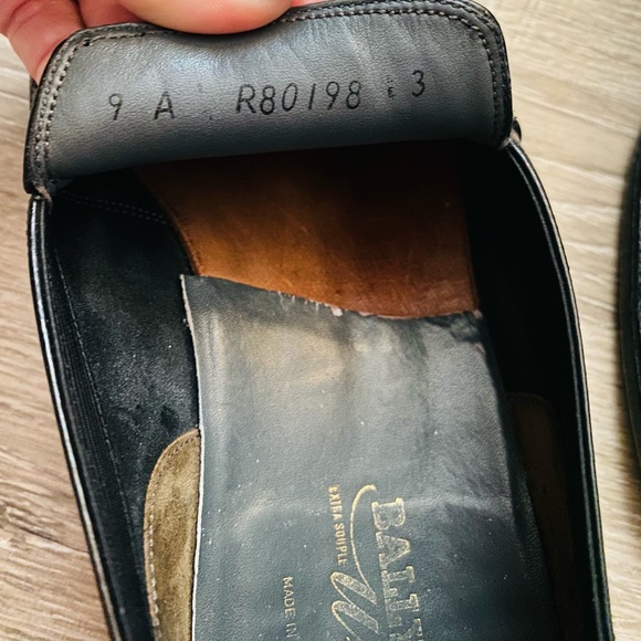 Mens Bally Wing Black Leather Loafers main image 6